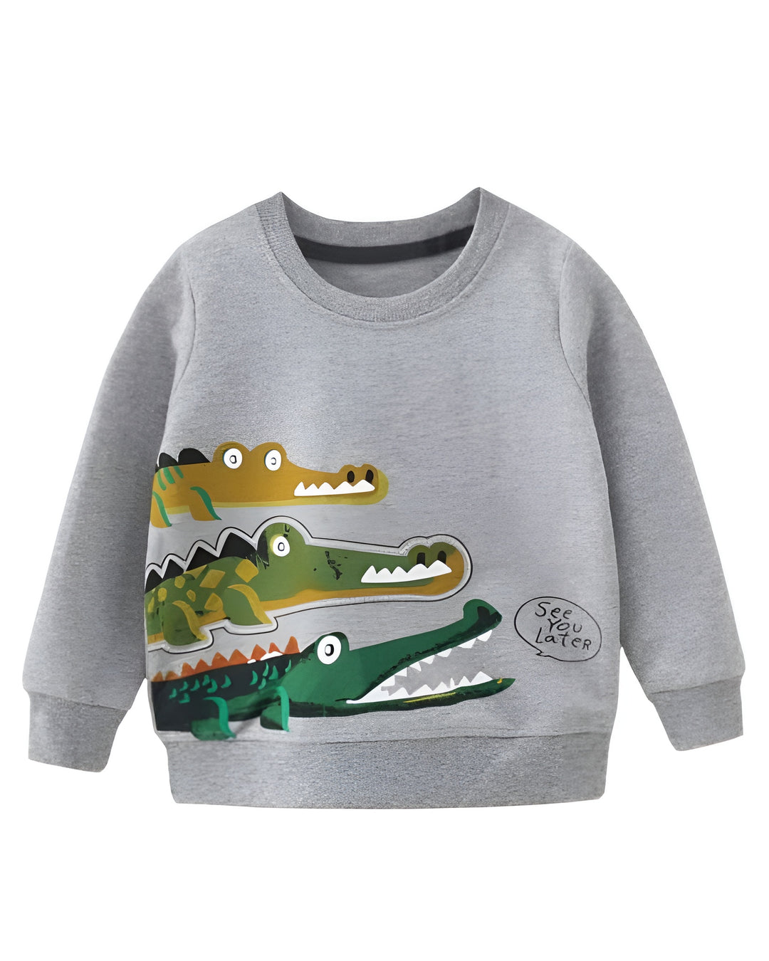 CROCODILE PRINT FLEECE SWEATSHIRT