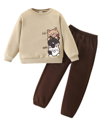 CAT FRIENDS FLEECE TRACKSUIT