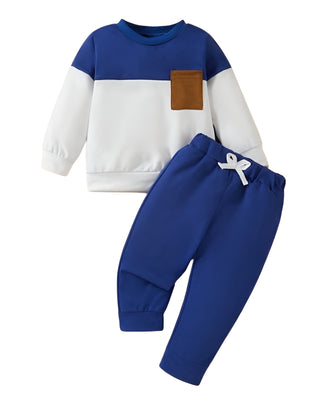 BLUE & WHITE FLEECE TRACKSUIT