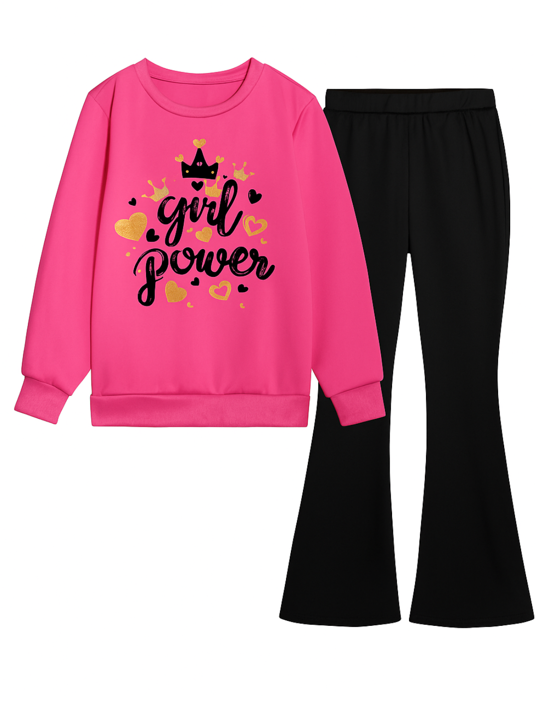 GIRL POWER CASUAL FLEECE TRACKSUIT