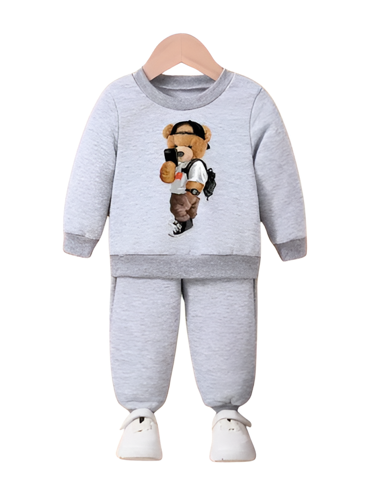 URBAN BEAR GREY FLEECE TRACKSUIT