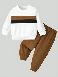 PREMIUM CARAMEL PANEL FLEECE TRACKSUIT